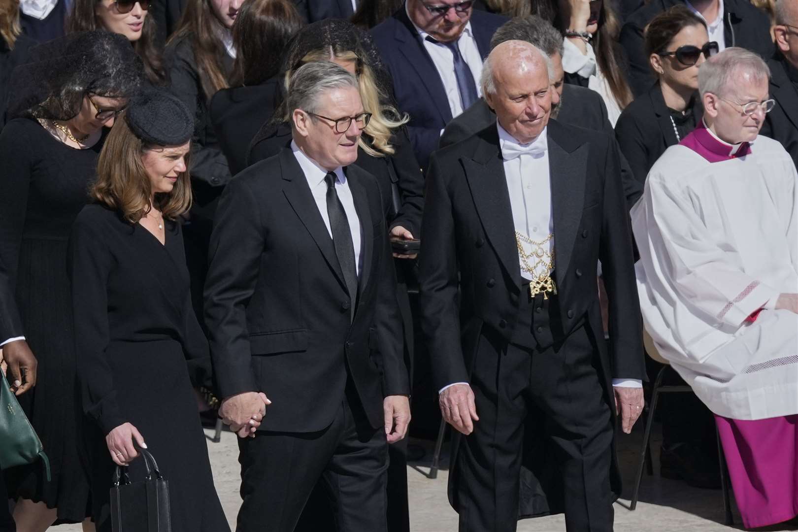Sir Keir Starmer attended with his wife Victoria (Gregorio Borgia/AP)