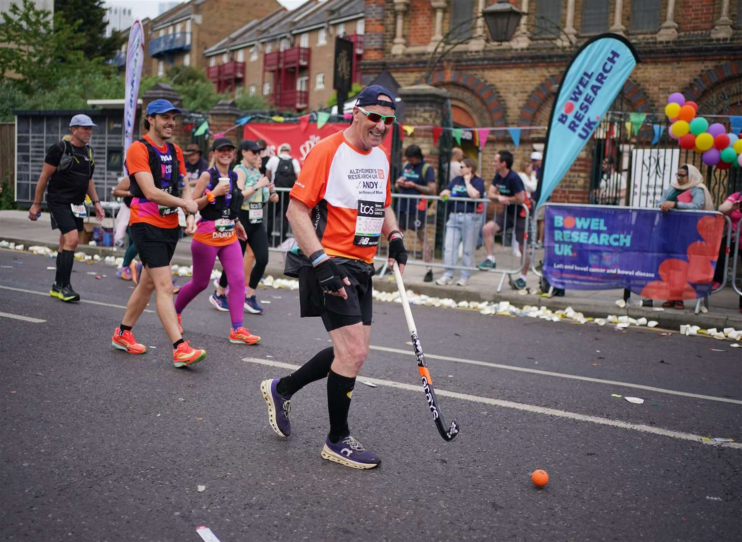 People taking part in the TCS London Marathon (Yui Mok/PA)