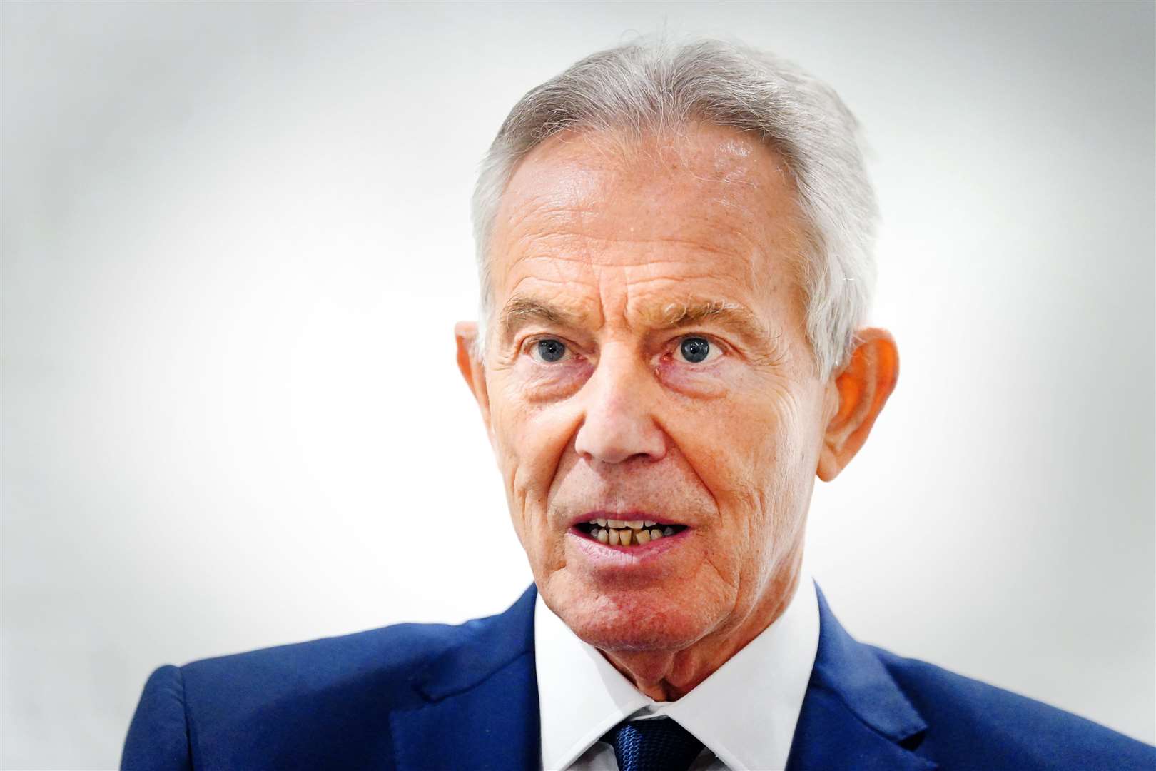 the New Labour prime minister argued the current climate approach ‘isn’t working’ (Victoria Jones/PA)
