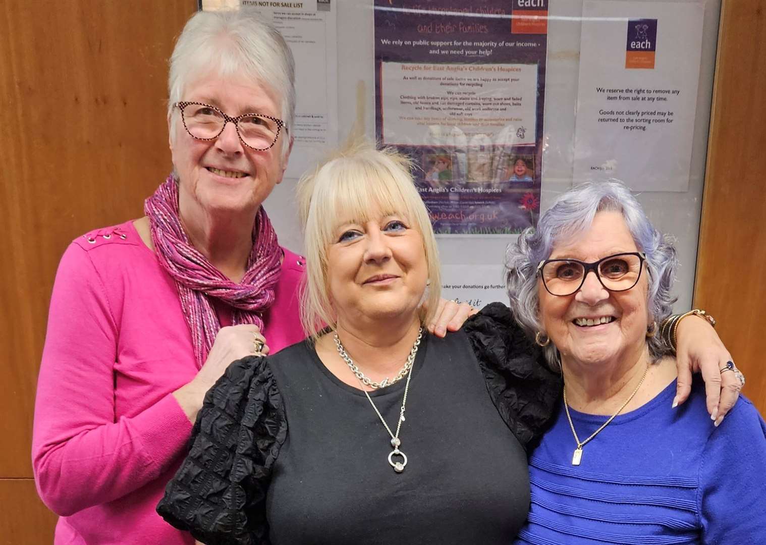 Downham shop manager Trudi Betson (centre) with volunteers Margaret Rodwell and Patricia Malkin