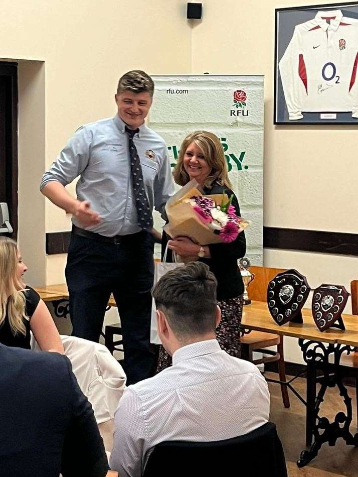Club treasurer Tracy Veenendaal recognised for exceptional voluntary contribution and service to the club