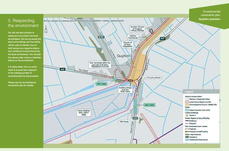 Highways England is consulting on plans to upgrade Guyhirn roundabout on the A47.