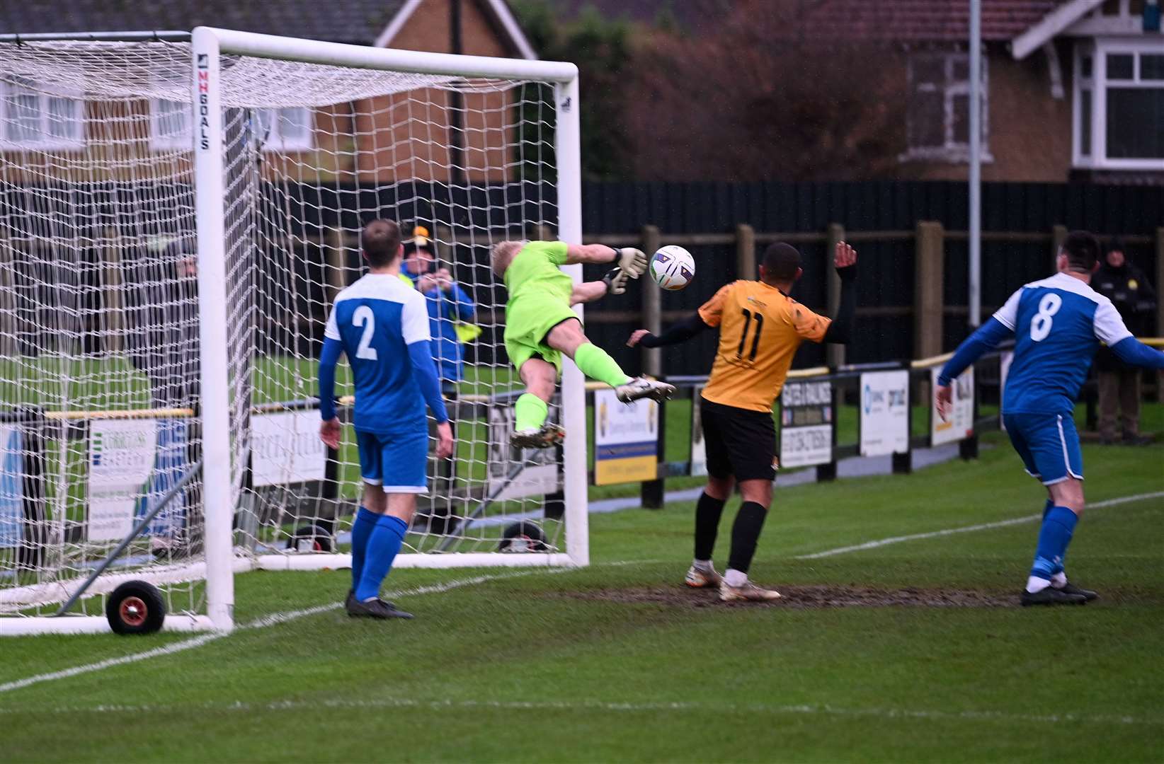 March Town United v Takeley in the Third Round of the FA Vase.