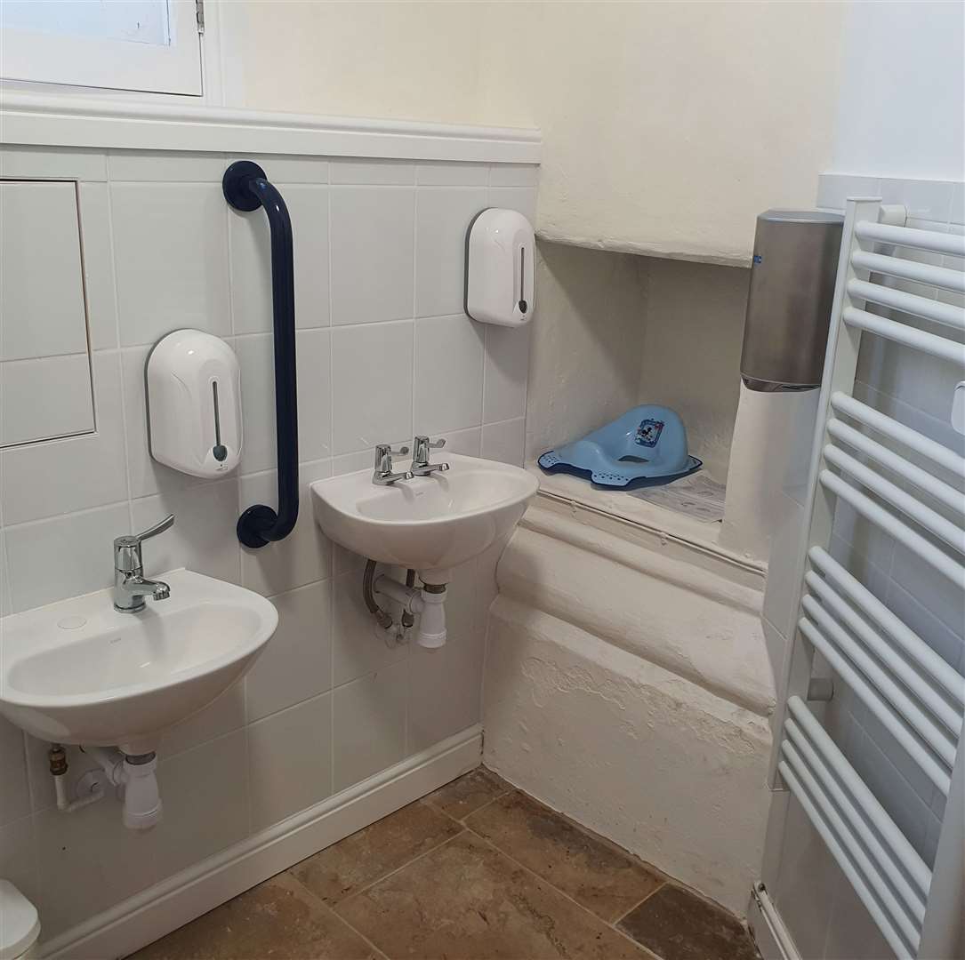 There is also a baby changing area