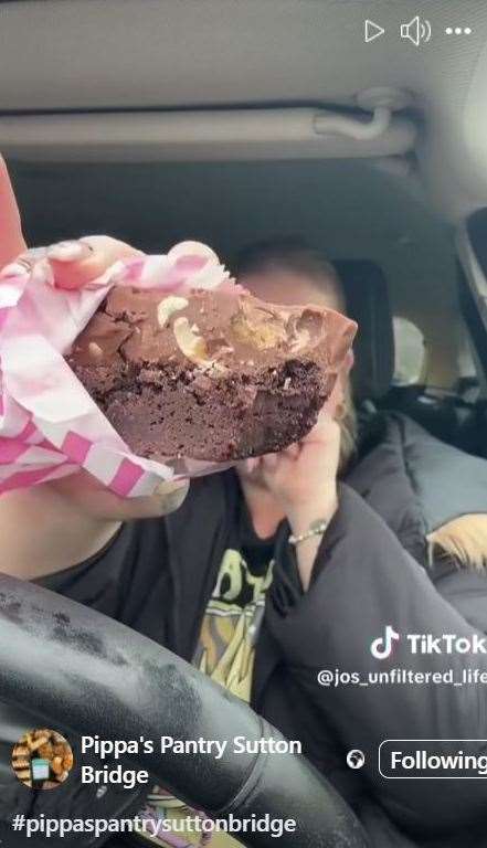 The gooey Brownie was rated highly by the Tik Tok star. PHOTO: TikTok