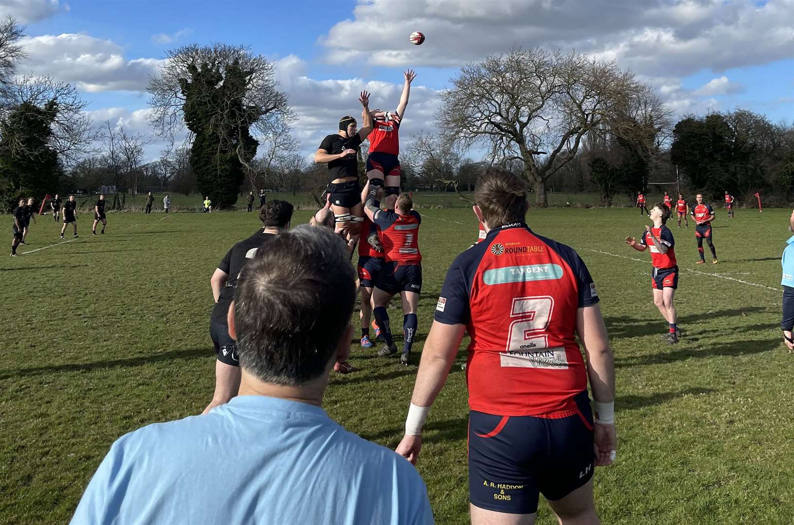 The Wisbech lineout working well