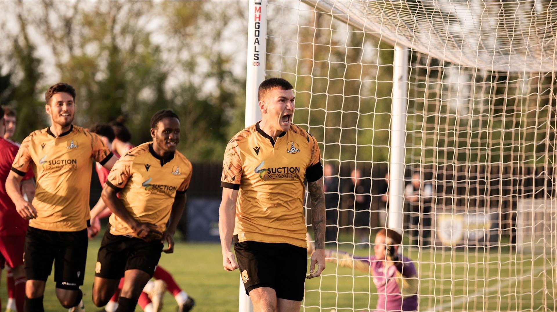 Craig Gillies celebrates his goal. Picture: Cambs FA