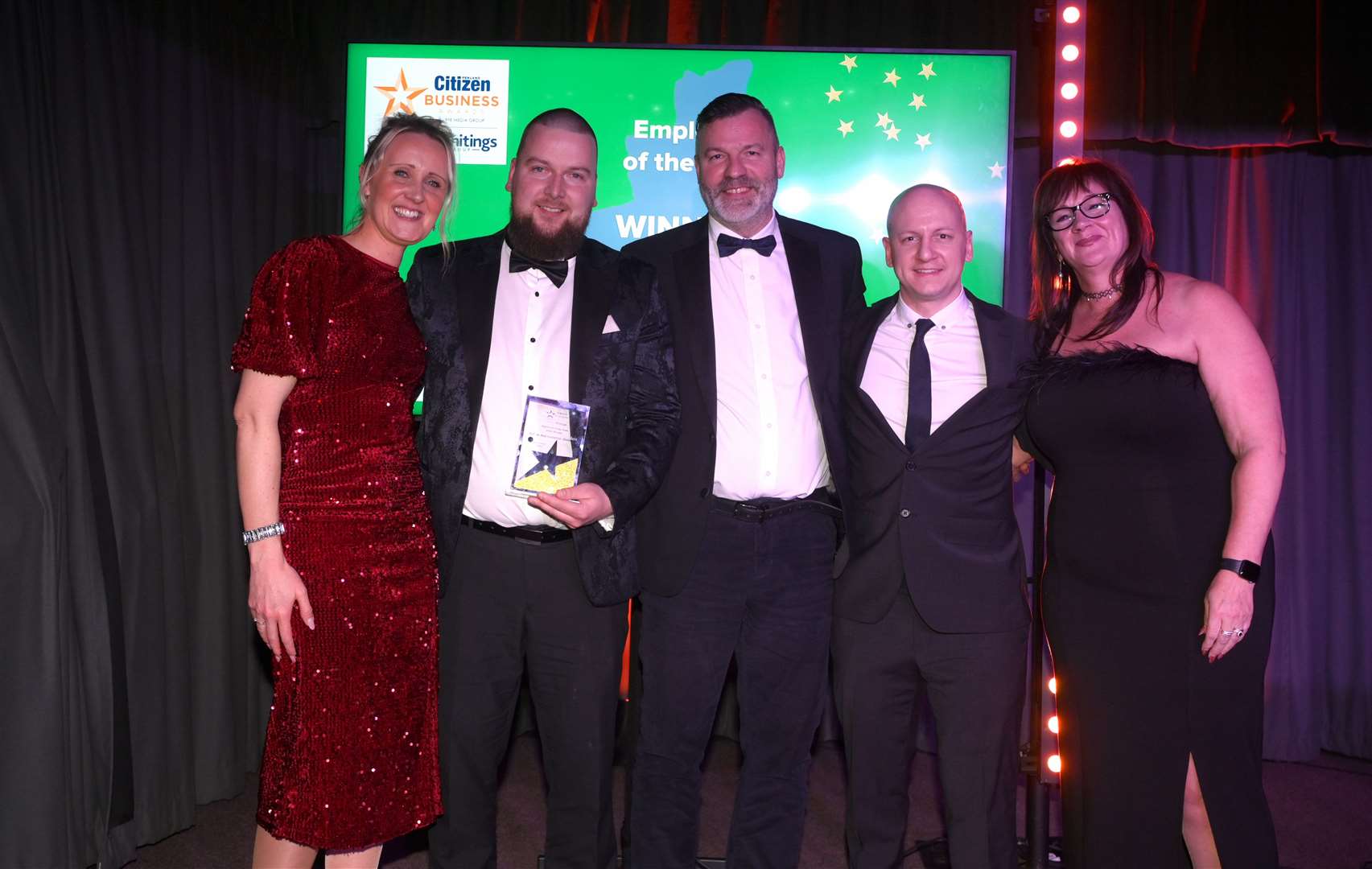 Fenland Citizen Business Awards 2025 Employer of the Year winners, Rai & Rai General Builders - who received their award from Wendy Smith of category sponsor Nestle Purina