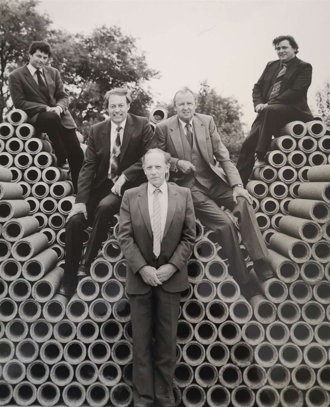 Captain Tom Moore, standing, with from left John Daisley, Alan Wilson, Leo Doyle and Mike Paxton. (33766639)