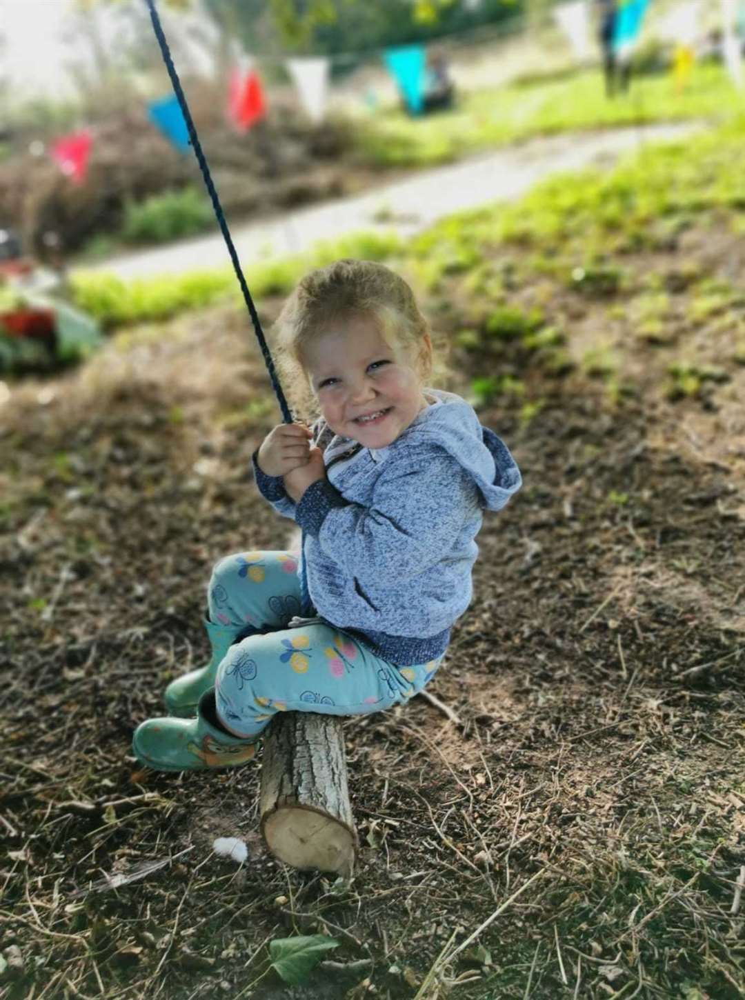 This youngster enjoys the swing at the Merry Meadow in Lutton Garnsgate