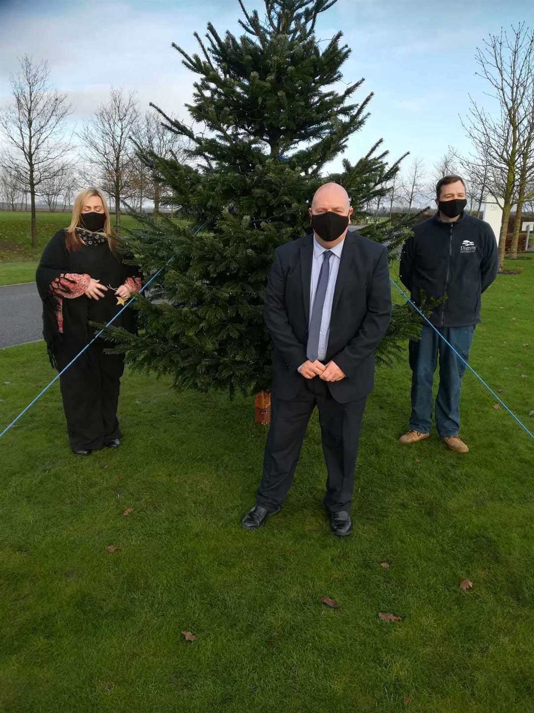 The Fenland Crematorium team with the Christmas tree of remembrance. (43524538)