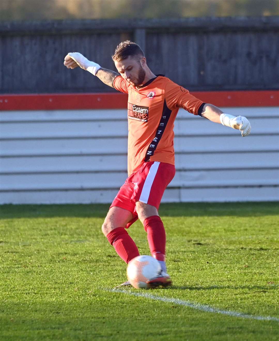 Chris Ward in goal