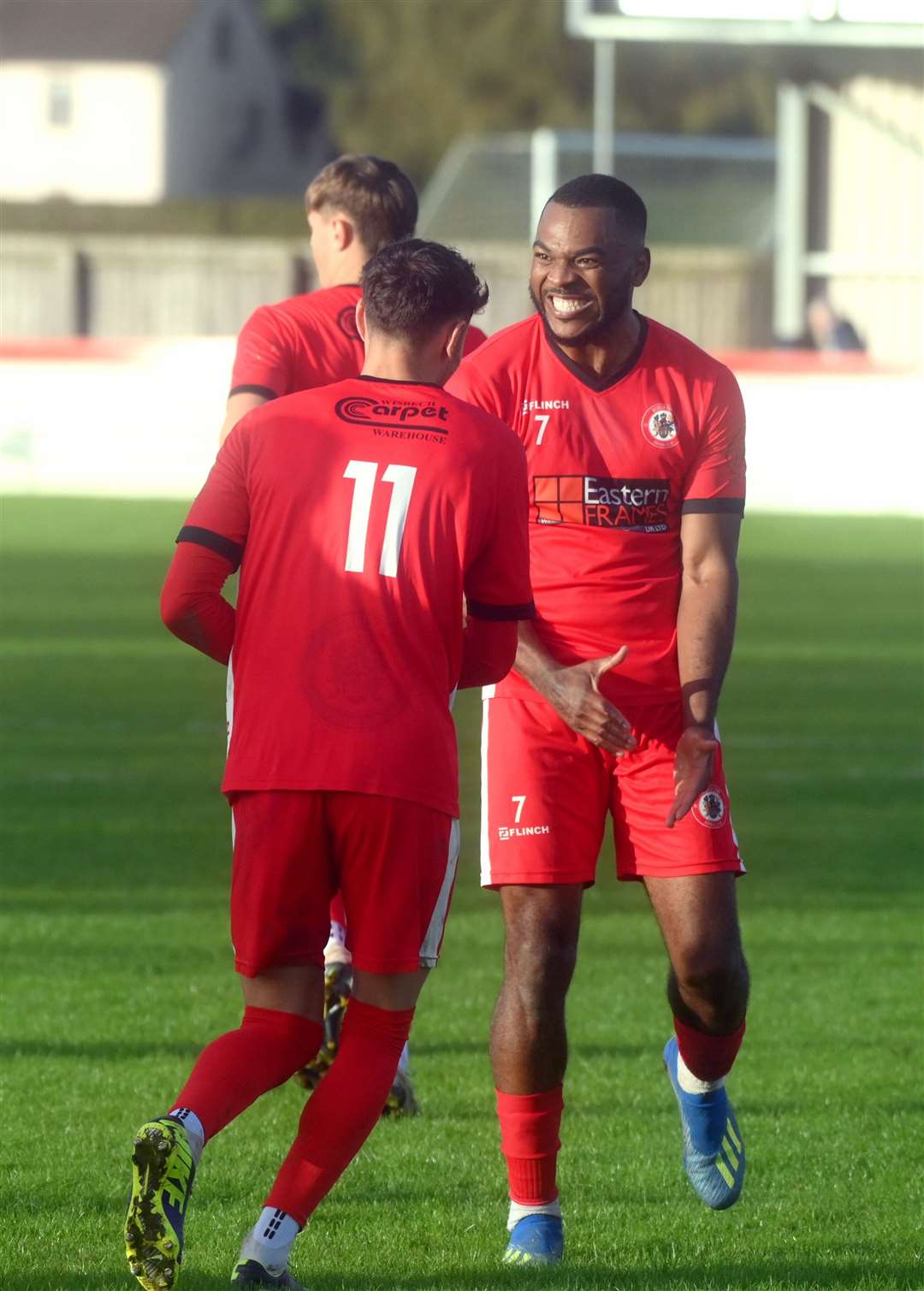 Wisbech v Tividale first round of the FA Vase Amir Ward scoring 1-1