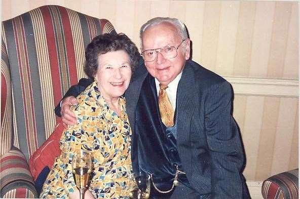 Una Crown pictured with her husband - it is now 12 years since she was murdered.