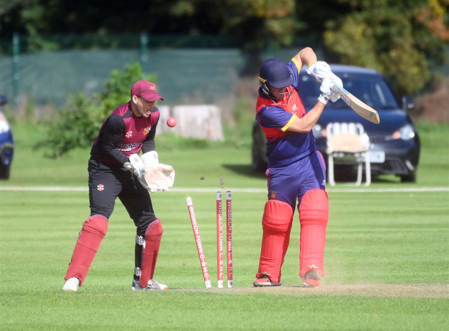 Wisbech v Fakenham in the EAPL play off final..James Willams being bowled. (59554924)