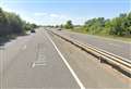 Three men left seriously injured after the car they were in crashed with a lorry