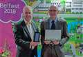 Britain in Bloom finalists Wisbech receiving their award