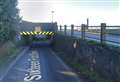 Police attend after van stuck under bridge and two-car collision