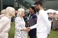 ‘Oh what a treat’: Queen meets Novak Djokovic on Wimbledon visit