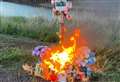 Police investigation begins after arson attack on memorial to ‘hero father’