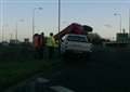 Tractor loses trailer on A17 at Long Sutton