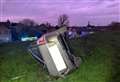 Driver and passenger have miraculous escape after crash