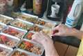 Hot hearty meals are available for free 