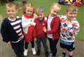 Dressed in red, white and blue to mark VE Day anniversary
