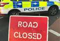Road closed by police after accident