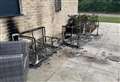 Arson attack destroys café furniture