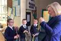 Staff and pupils meet former PM