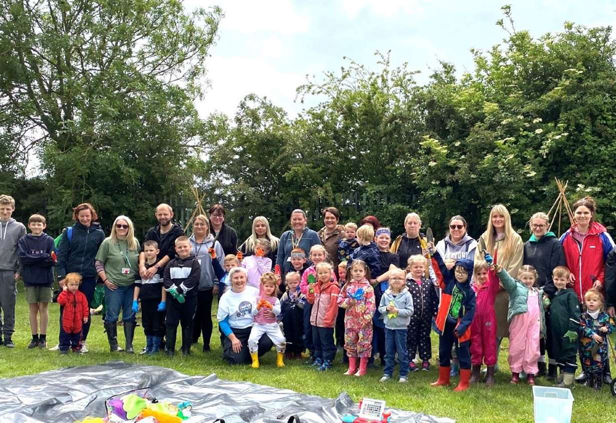 Selfless volunteers spend weekend renovating school garden