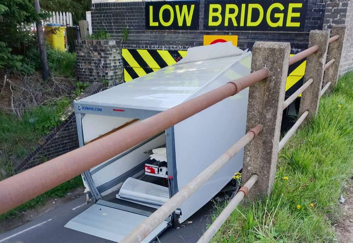 Railway bridge is hit again