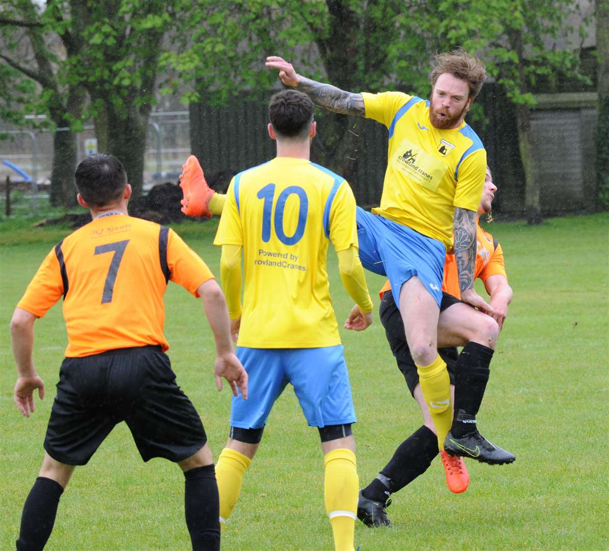 Action from Leverington Sports' (amber) 10-0 win at Crowland Town Reserves (46976893)