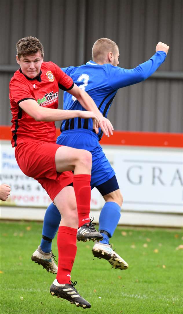 Action from Wisbech Town Reserves v Farcet United.