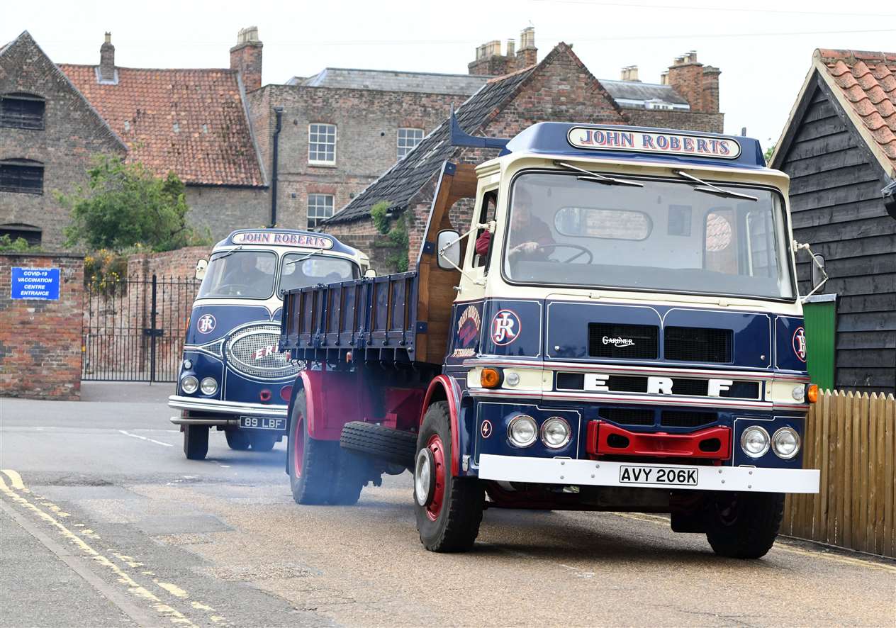Vintage lorries taking part in the Flatlands road run from Wisbech - Peterborough - Wisbech. (47466127)