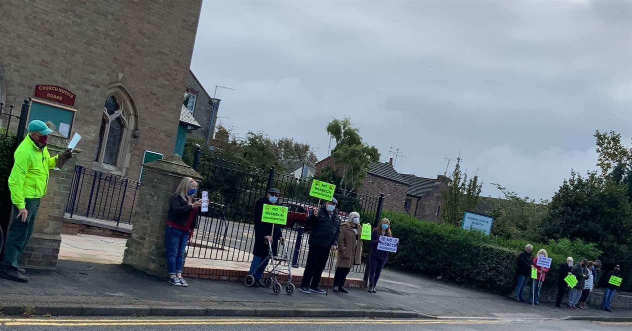 Protestors have been outside venues where MVV Environment Ltd have been holding their consultation exhibitions. Photo: Kim Taylor. (42530209)