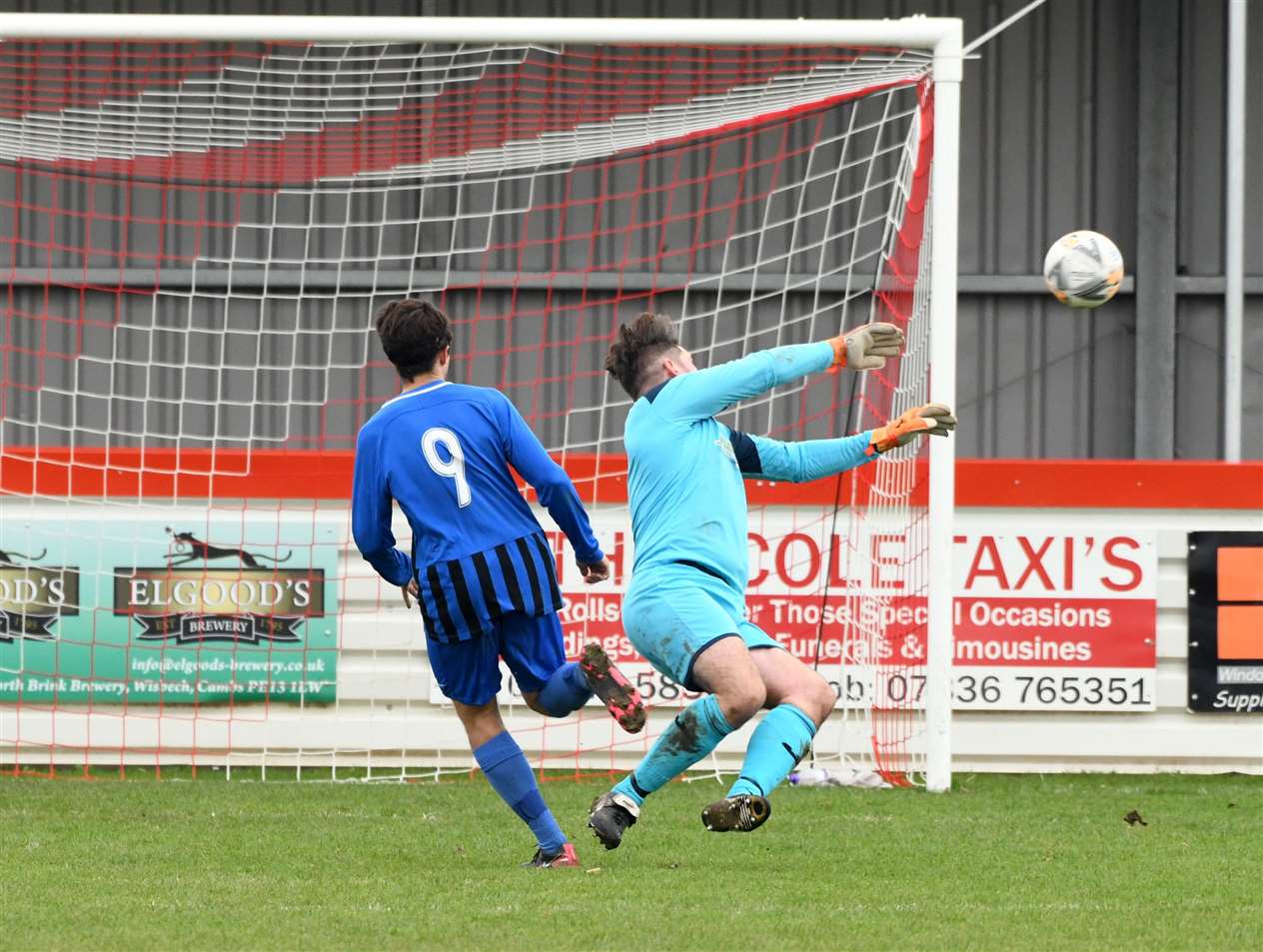 Action from Wisbech Town Reserves v Farcet United.