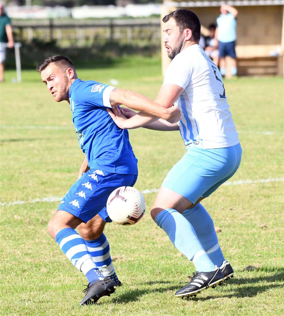 Outwell Swifts v Chatteris football action.