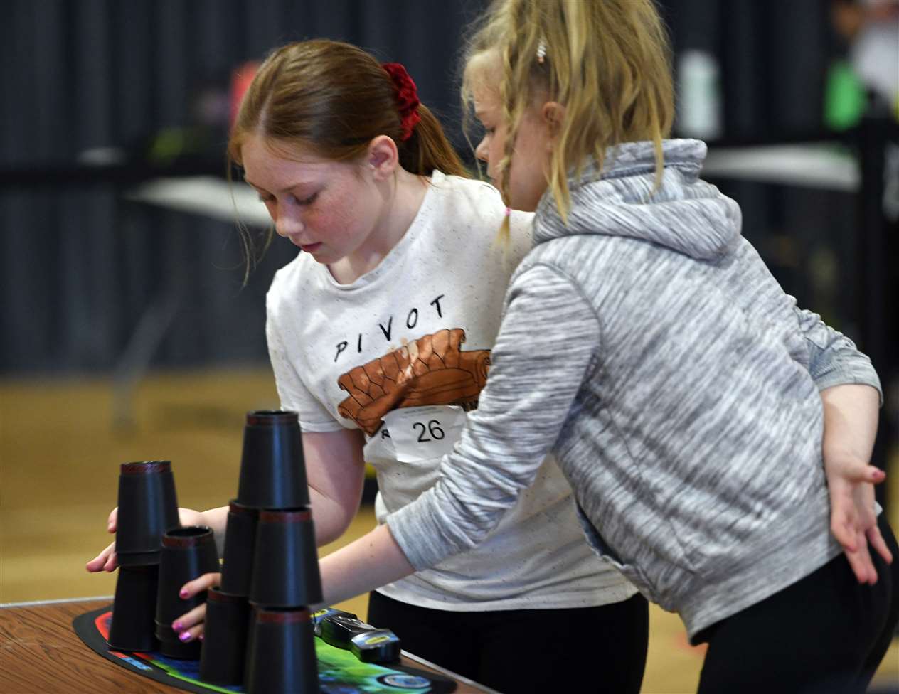 UK Sport Stacking Championships at Neale Wade..Abigail Walkwork and Tilly Bennett... (30540377)