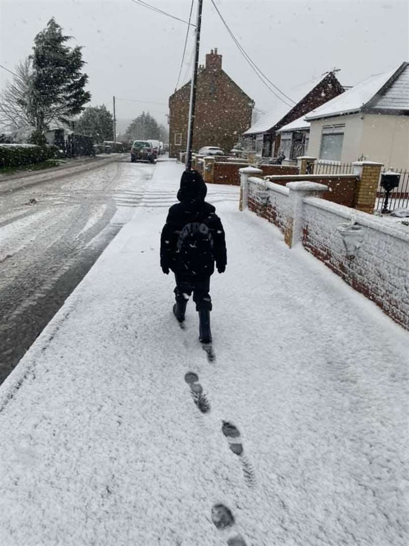 Tracy Hartmann took this photo of a snowy journey to school (43410184)