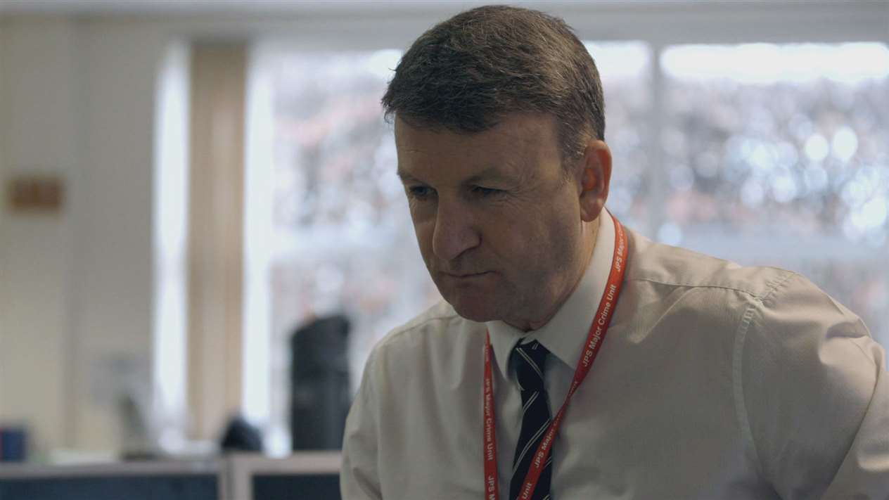 Detective Sergeant Graham Mcmillan reviews CCTV footage as part of the investigation. (25818520)