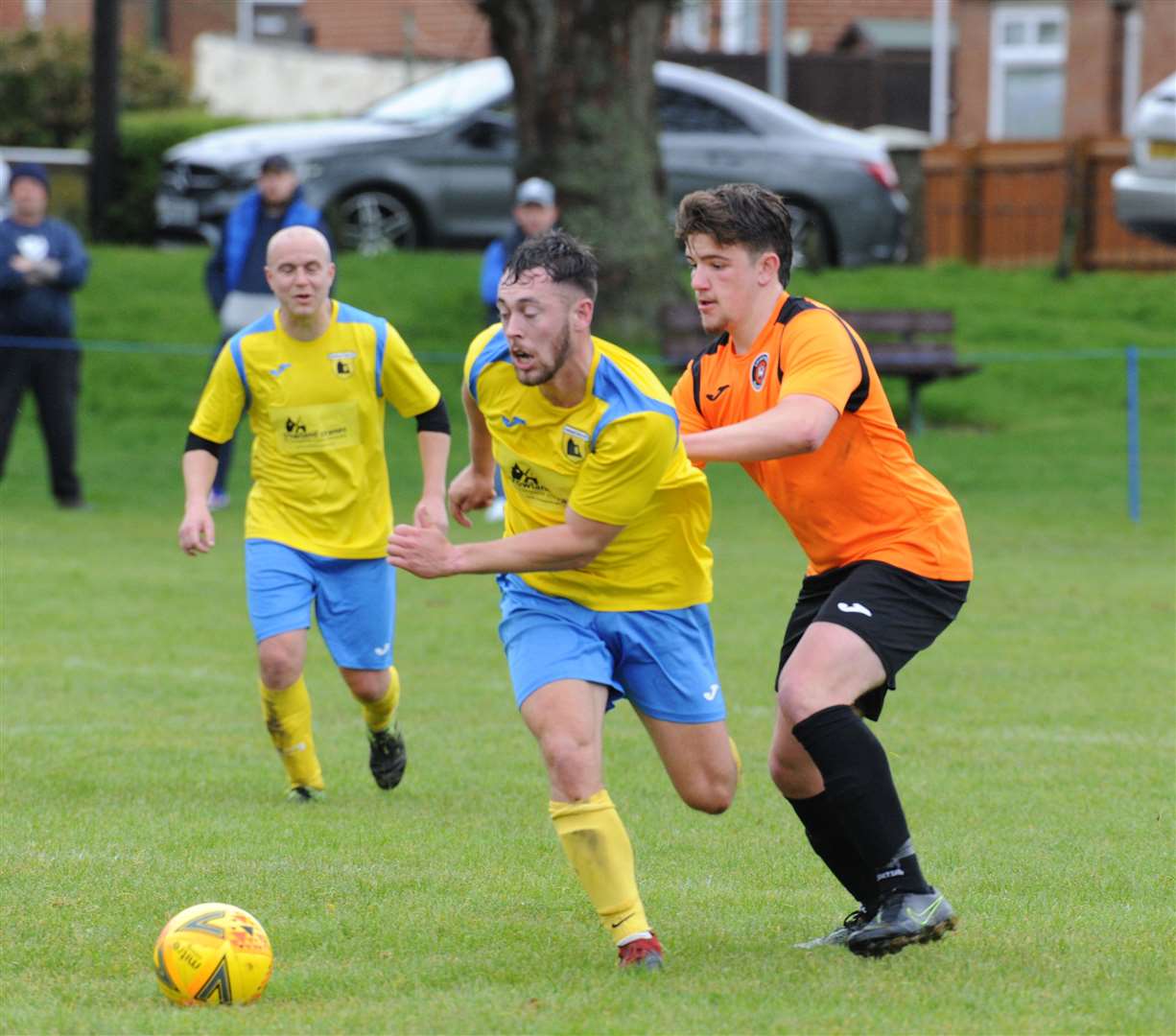 Action from Leverington Sports' (amber) 10-0 win at Crowland Town Reserves (46977286)