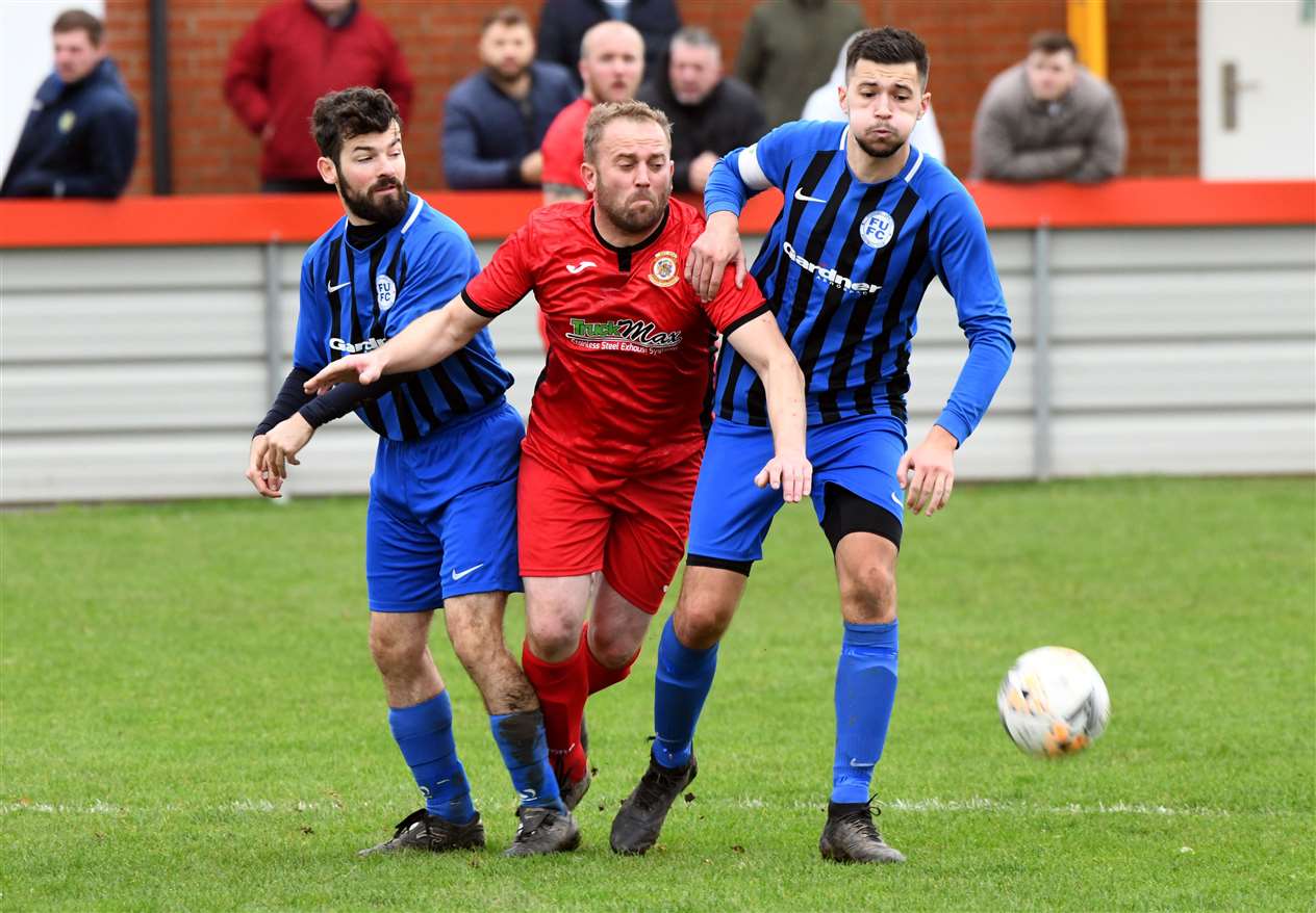 Action from Wisbech Town Reserves v Farcet United.