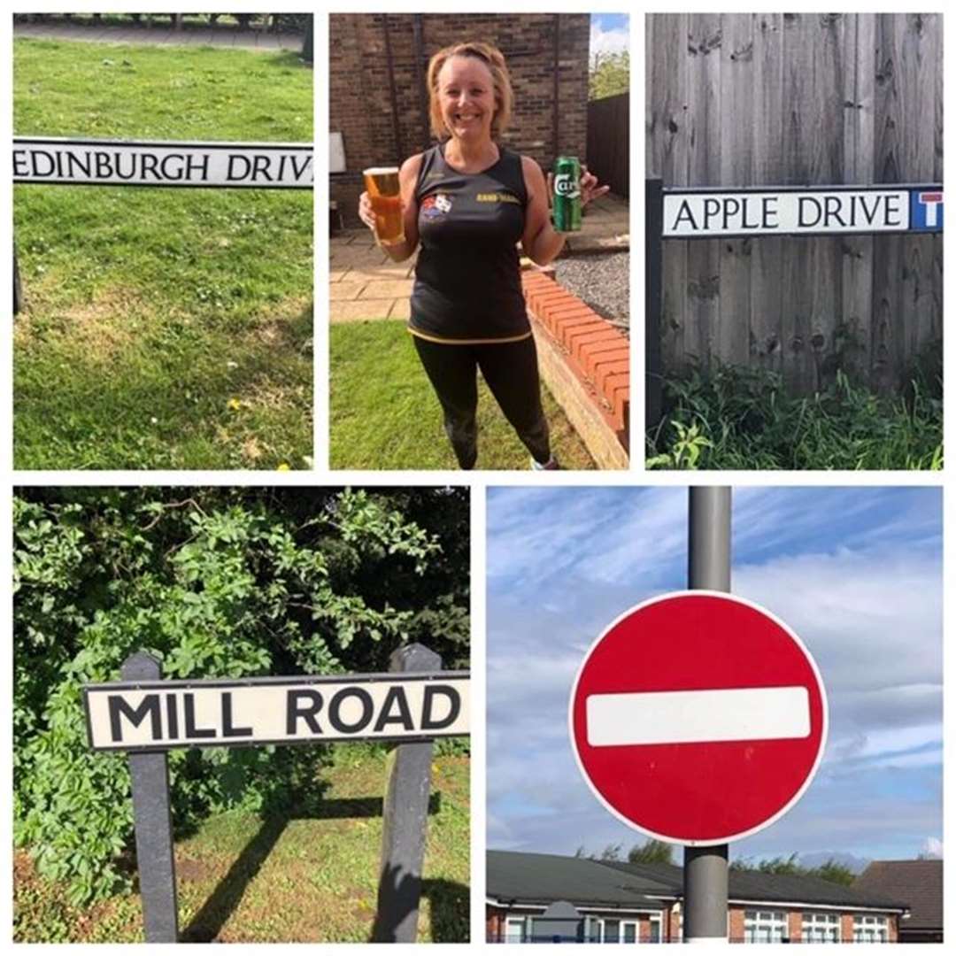 Runners spelling out their names (34424355)