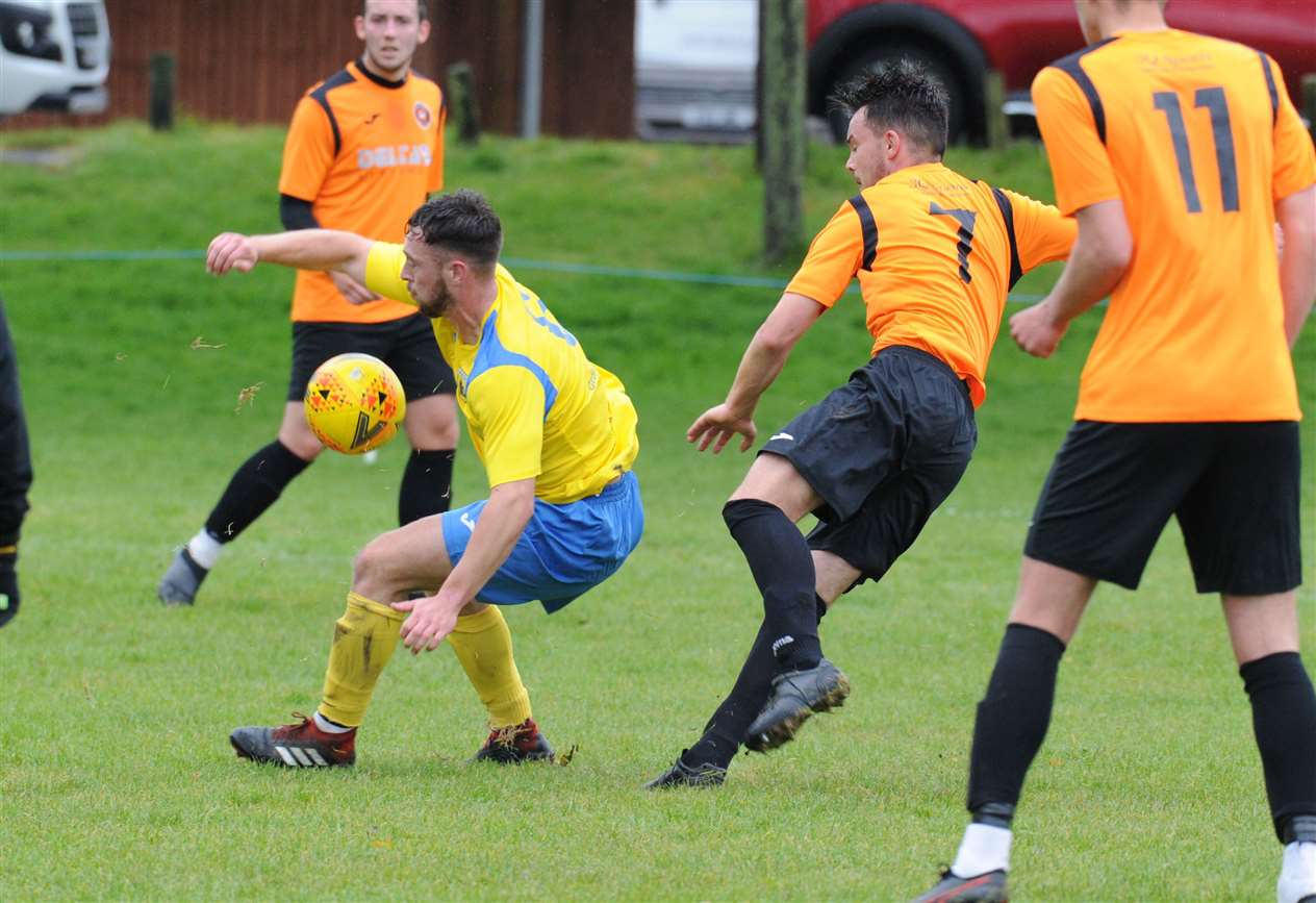 Action from Leverington Sports' (amber) 10-0 win at Crowland Town Reserves (46977309)