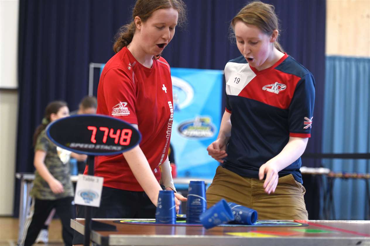 UK Sport Stacking Championships at Neale Wade..Seraina Tomms and Laura Beacom..... (30540370)