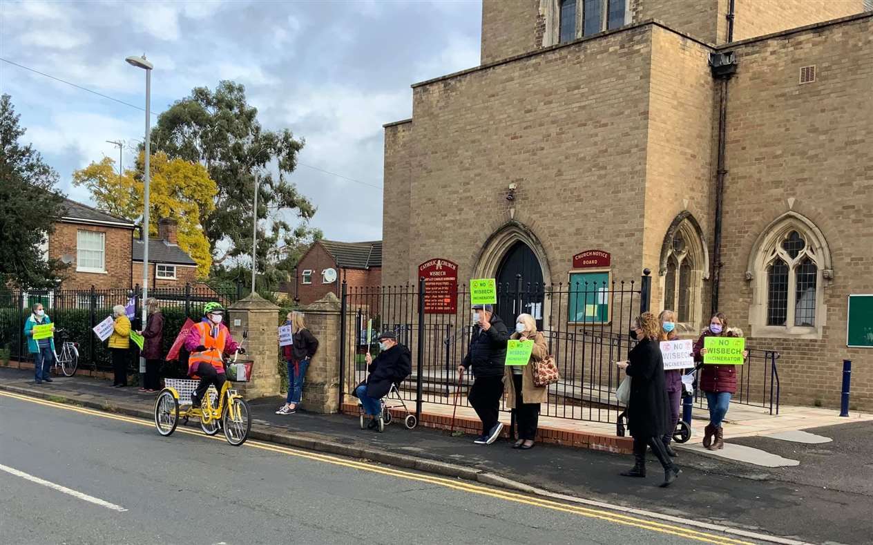 Protestors have been outside venues where MVV Environment Ltd have been holding their consultation exhibitions. Photo: Kim Taylor. (42530221)