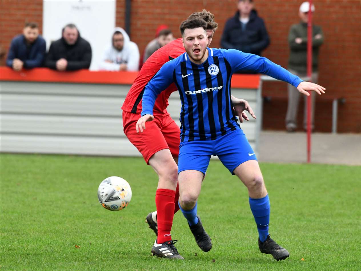 Action from Wisbech Town Reserves v Farcet United.