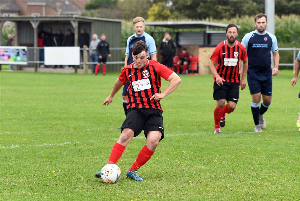 Parson Drove take the lead from the penalty spot.
